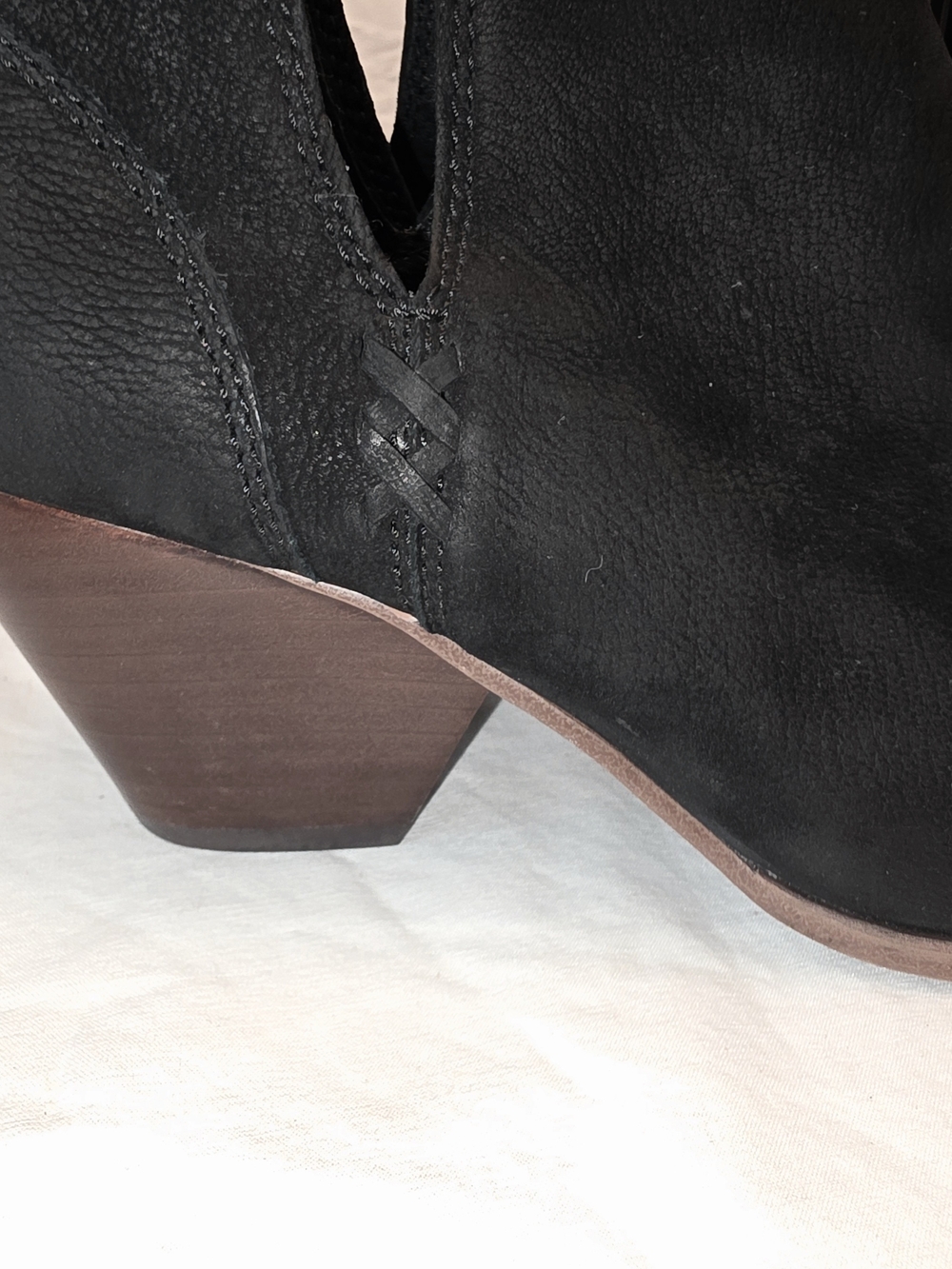 FRYE AND CO. Black Suede Cutout Ankle Booties - Picture 5 of 9